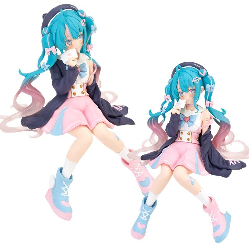 14CM Virtual Idol Singer Hatsune Miku Anime Figure Two-Dimensional Beautiful Girl Action Figures