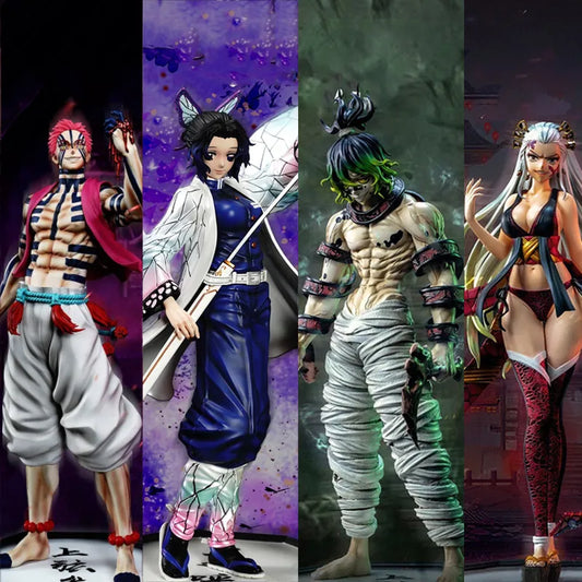 Anime Demon Slayer Action Figure Giyuutarou, Daki, Kokushibo, Kochou & Shinobu